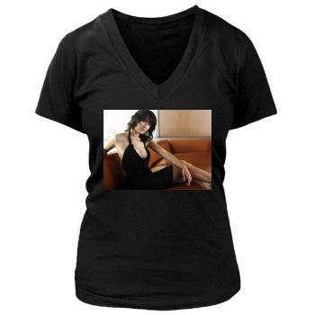 Lena Headey Women's Deep V-Neck TShirt