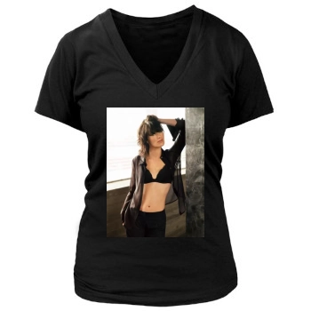 Lena Headey Women's Deep V-Neck TShirt