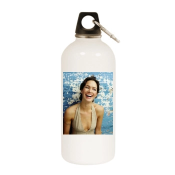 Lena Headey White Water Bottle With Carabiner