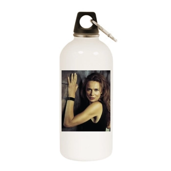 Lena Olin White Water Bottle With Carabiner