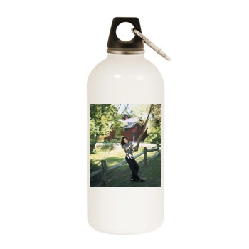 Lena Olin White Water Bottle With Carabiner