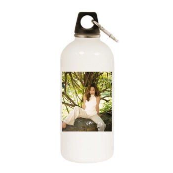 Lena Olin White Water Bottle With Carabiner