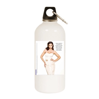 Adriana Lima White Water Bottle With Carabiner