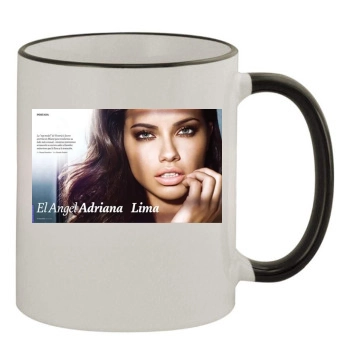 Adriana Lima 11oz Colored Rim & Handle Mug