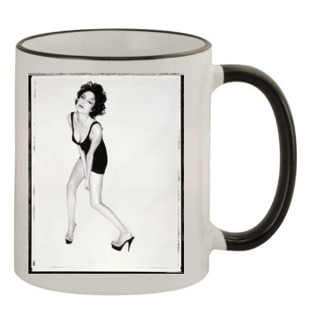 Angelina Jolie 11oz Colored Rim & Handle Mug