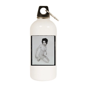 Angelina Jolie White Water Bottle With Carabiner