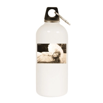 Bonnie Wright White Water Bottle With Carabiner