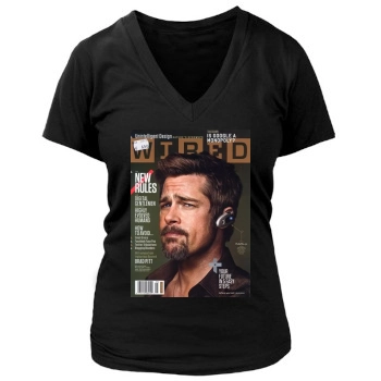 Brad Pitt Women's Deep V-Neck TShirt