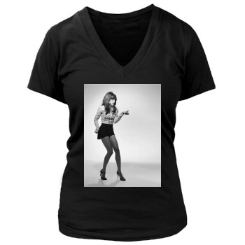 Brittany Murphy Women's Deep V-Neck TShirt