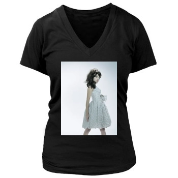 Brittany Murphy Women's Deep V-Neck TShirt