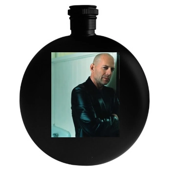 Bruce Willis Round Flask