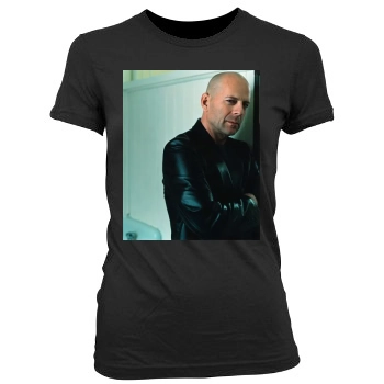 Bruce Willis Women's Junior Cut Crewneck T-Shirt