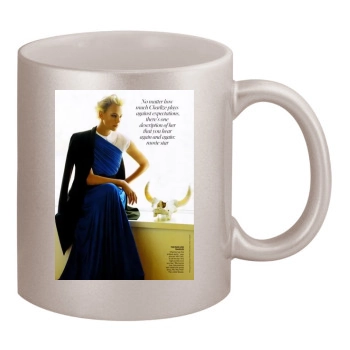 Charlize Theron 11oz Metallic Silver Mug