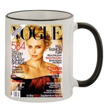 Charlize Theron 11oz Colored Rim & Handle Mug