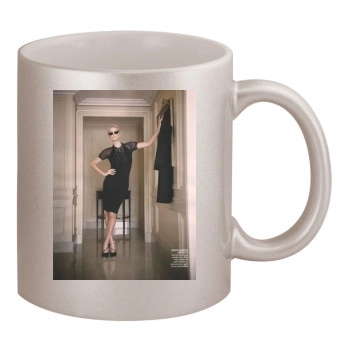 Charlize Theron 11oz Metallic Silver Mug