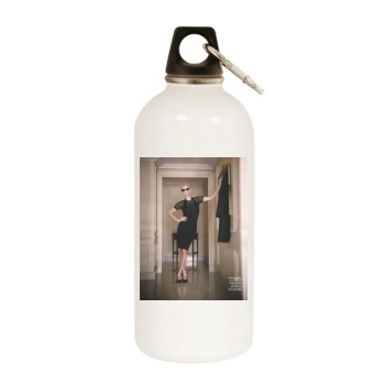 Charlize Theron White Water Bottle With Carabiner