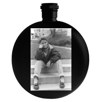 Christian Bale Round Flask