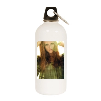 Cintia Dicker White Water Bottle With Carabiner