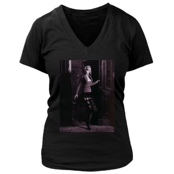 Claudia Schiffer Women's Deep V-Neck TShirt