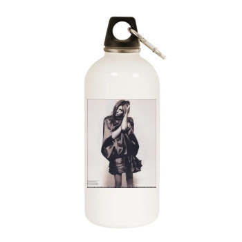 Clemence Poesy White Water Bottle With Carabiner