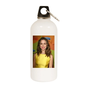 Eliza Dushku White Water Bottle With Carabiner