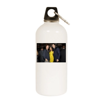 Eliza Dushku White Water Bottle With Carabiner