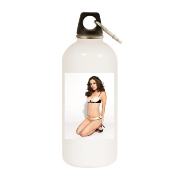 Eliza Dushku White Water Bottle With Carabiner