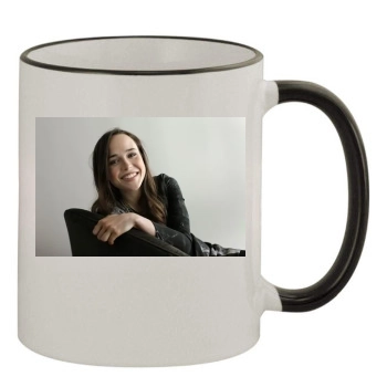 Ellen Page 11oz Colored Rim & Handle Mug