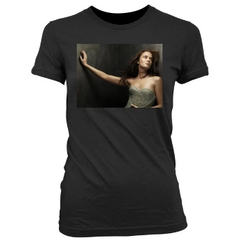 Emily Blunt Women's Junior Cut Crewneck T-Shirt