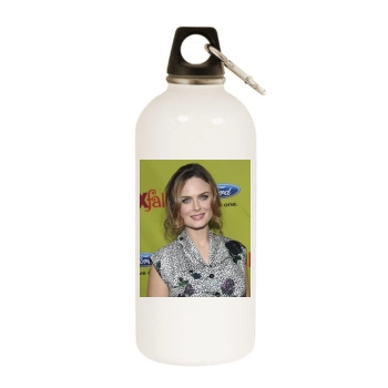 Emily Deschanel White Water Bottle With Carabiner