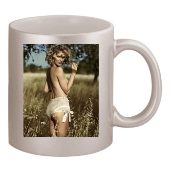 Eva Herzigova 11oz Metallic Silver Mug