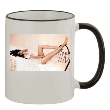 Freida Pinto 11oz Colored Rim & Handle Mug