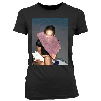 Jennifer Lopez Women's Junior Cut Crewneck T-Shirt