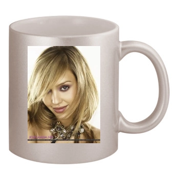 Jessica Alba 11oz Metallic Silver Mug