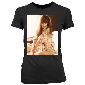 Jessica Alba Women's Junior Cut Crewneck T-Shirt