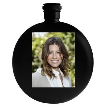 Jessica Biel Round Flask
