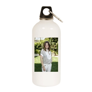 Jessica Biel White Water Bottle With Carabiner