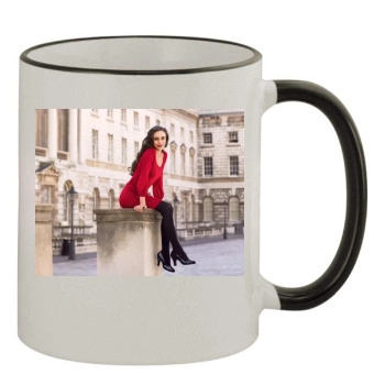 Elizabeth Jagger 11oz Colored Rim & Handle Mug