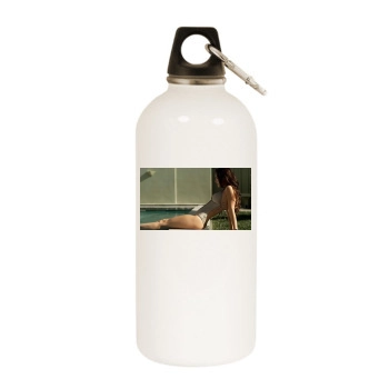 Megan Fox White Water Bottle With Carabiner