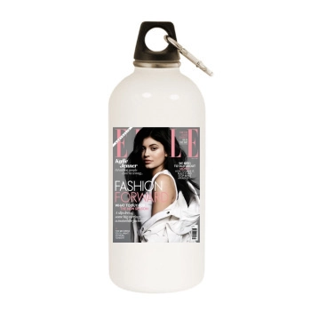 Kylie Jenner White Water Bottle With Carabiner