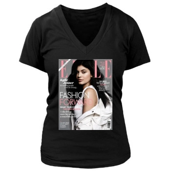 Kylie Jenner Women's Deep V-Neck TShirt