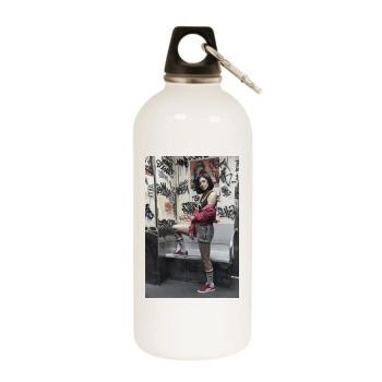 Kylie Jenner White Water Bottle With Carabiner