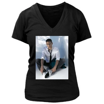 Wentworth Miller Women's Deep V-Neck TShirt