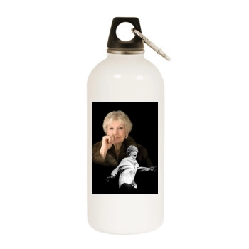 Elaine Stritch White Water Bottle With Carabiner