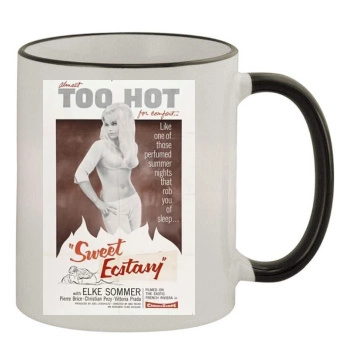 Elke Sommer 11oz Colored Rim & Handle Mug