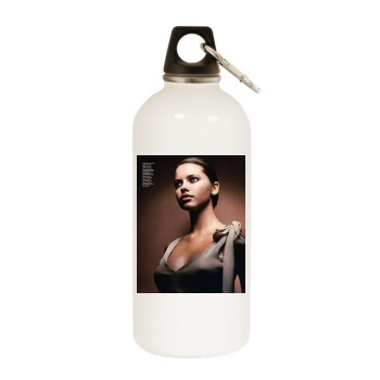 Adriana Lima White Water Bottle With Carabiner