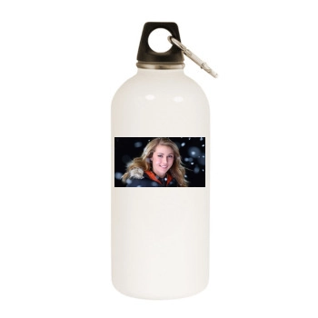 Mikaela Shiffrin White Water Bottle With Carabiner