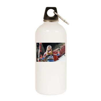 Mikaela Shiffrin White Water Bottle With Carabiner