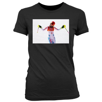 Mikaela Shiffrin Women's Junior Cut Crewneck T-Shirt