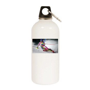 Mikaela Shiffrin White Water Bottle With Carabiner